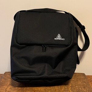 Padded Travel Bag Tote w/ Pocket, Strap, Zippered, Adjustable Black Barely Used